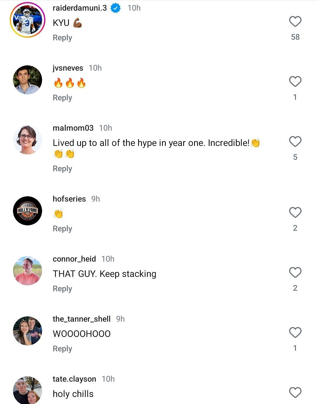 Fan's comments on IG